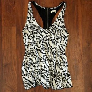 silence + noise Black & White Ikat Printed Dress